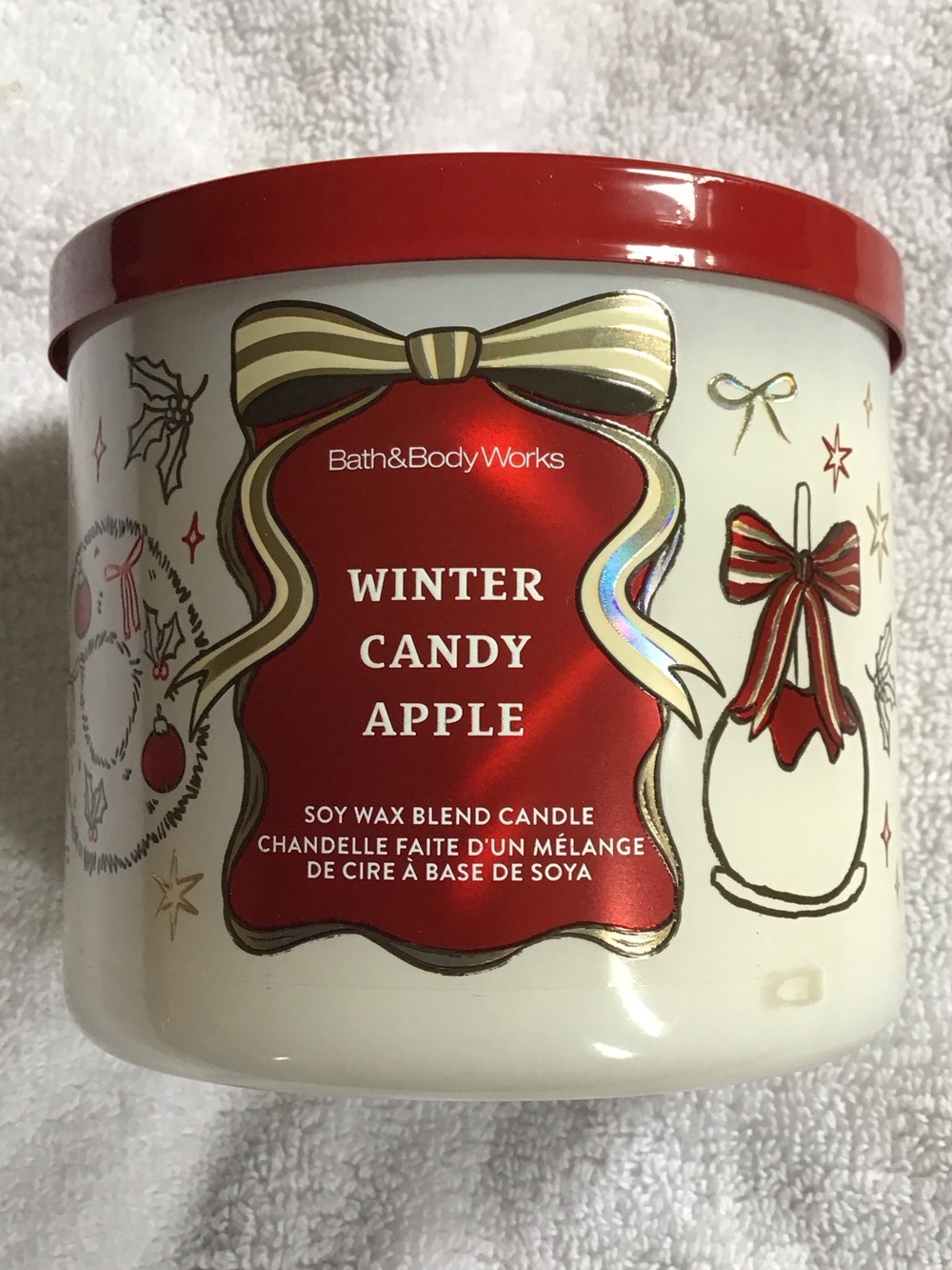 Bath & Body Works 3 wick candle Winter Candy Apple